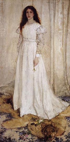 James Abbot McNeill Whistler Symphony in White no 1: The White Girl - Portrait of Joanna Hiffernan oil painting image